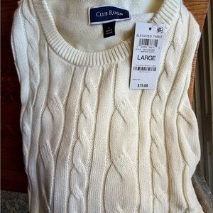 Club Room Men’s Ivory Cable Knit Sweater